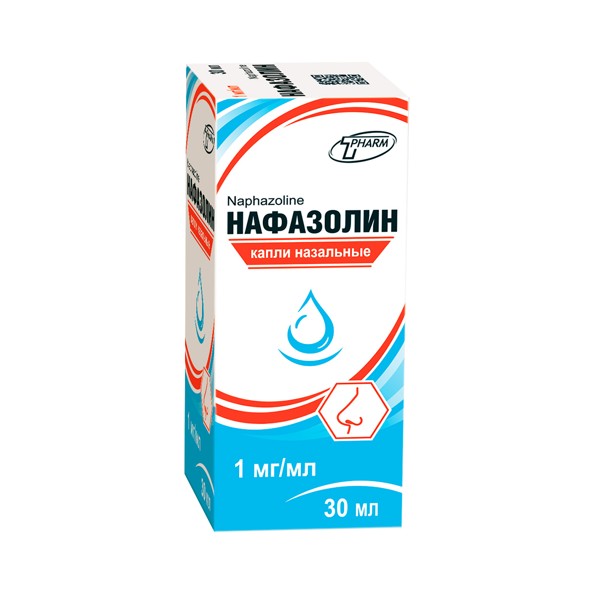 Нафазолин 1 мг/мл капли назальные 30 мл флакон 1 шт
