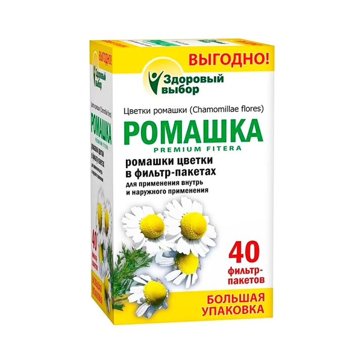 Ромашка Premium Fitera 1,5 г фильтр-пакет 40 шт