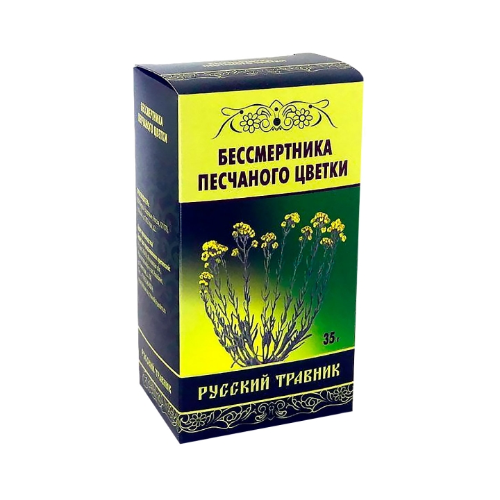 Бессмертника песчаного цветки серии Русский травник 35 г пачка 1 шт Здоровье Health