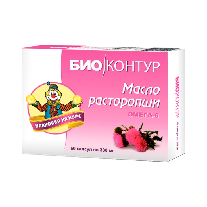 Масло расторопши капсулы 330 мг 60 шт БиоКонтур