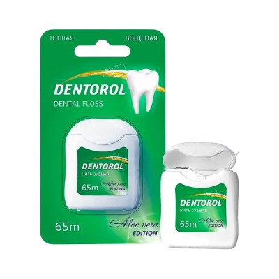 Dentorol алоэ вера зубная нить 65 м 1 шт