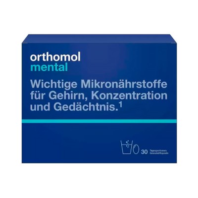 Ортомоль Ментал капсулы 683 мг, капсулы 996,5 мг и порошок 14 г 30 доз Orthomol