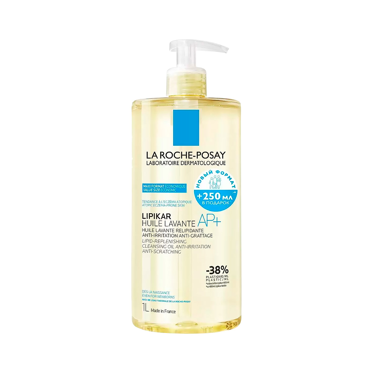 La Roche-Posay Lipikar Oil AP+ липидовосполняющее смягчающее масло для ванны и душа для детей и взрослых 1000 мл 1 шт