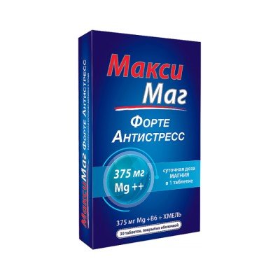 Макси Маг Форте Антистресс таблетки покрытые оболочкой 1220 мг 30 шт Доктор Тайсс