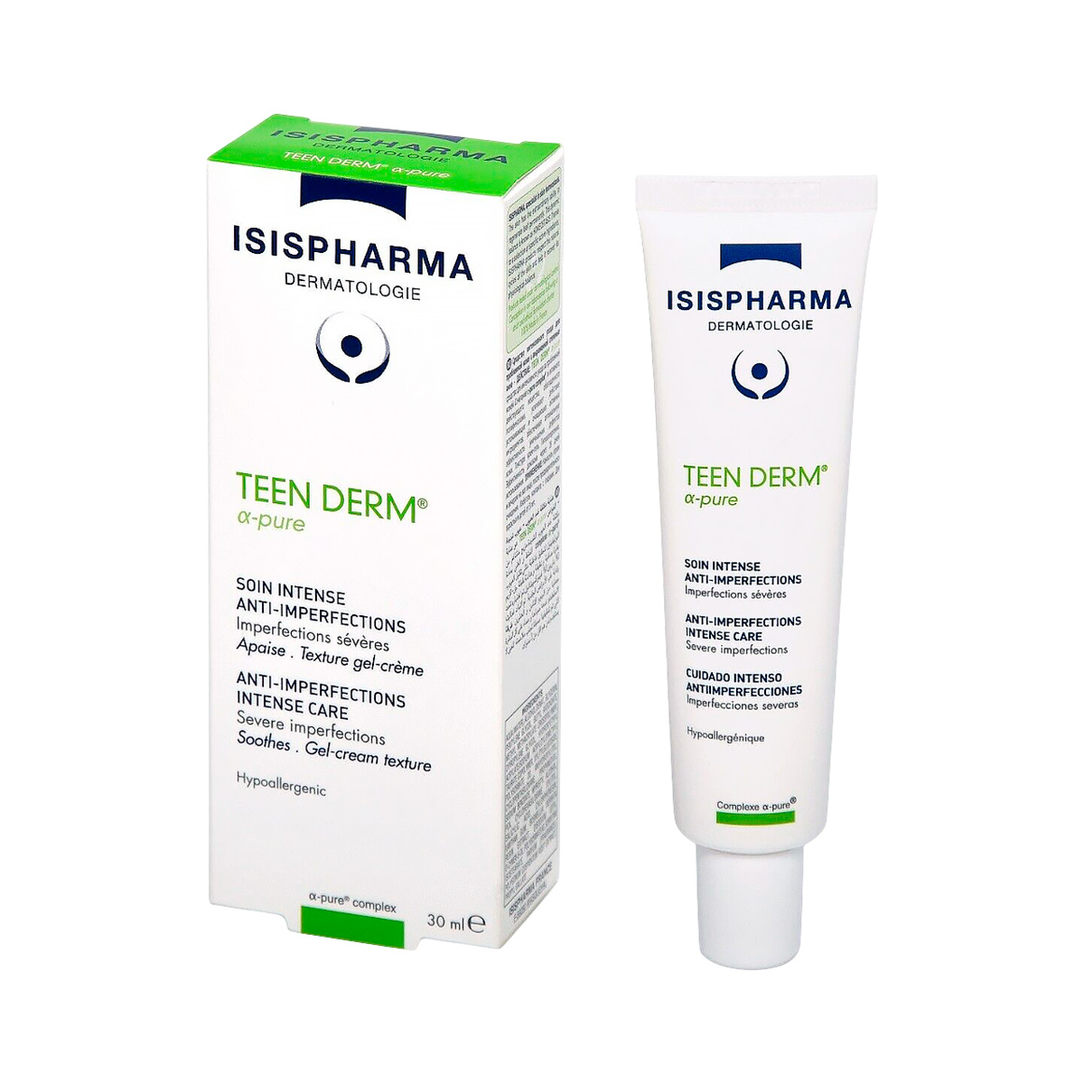 IsisPharma Teen Derm a-PURE гель-крем для интенсивного ухода за проблемной кожей с высокой степенью выраженности 30 мл 1 шт