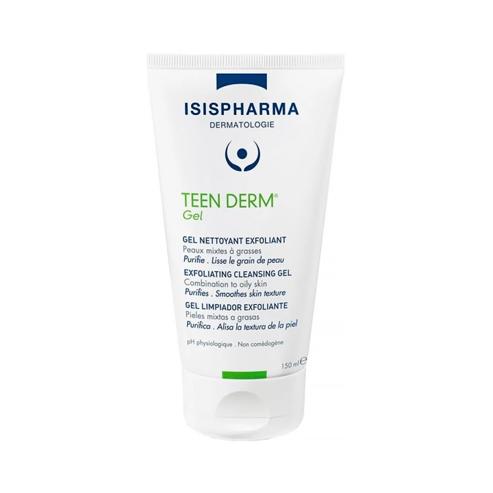 IsisPharma Teen Derm Gel очищающий отшелушивающий гель для комбинированной и жирной кожи 150 мл 1 шт