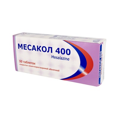 Месакол 400 мг таблетки кишечнорастворимые 50 шт