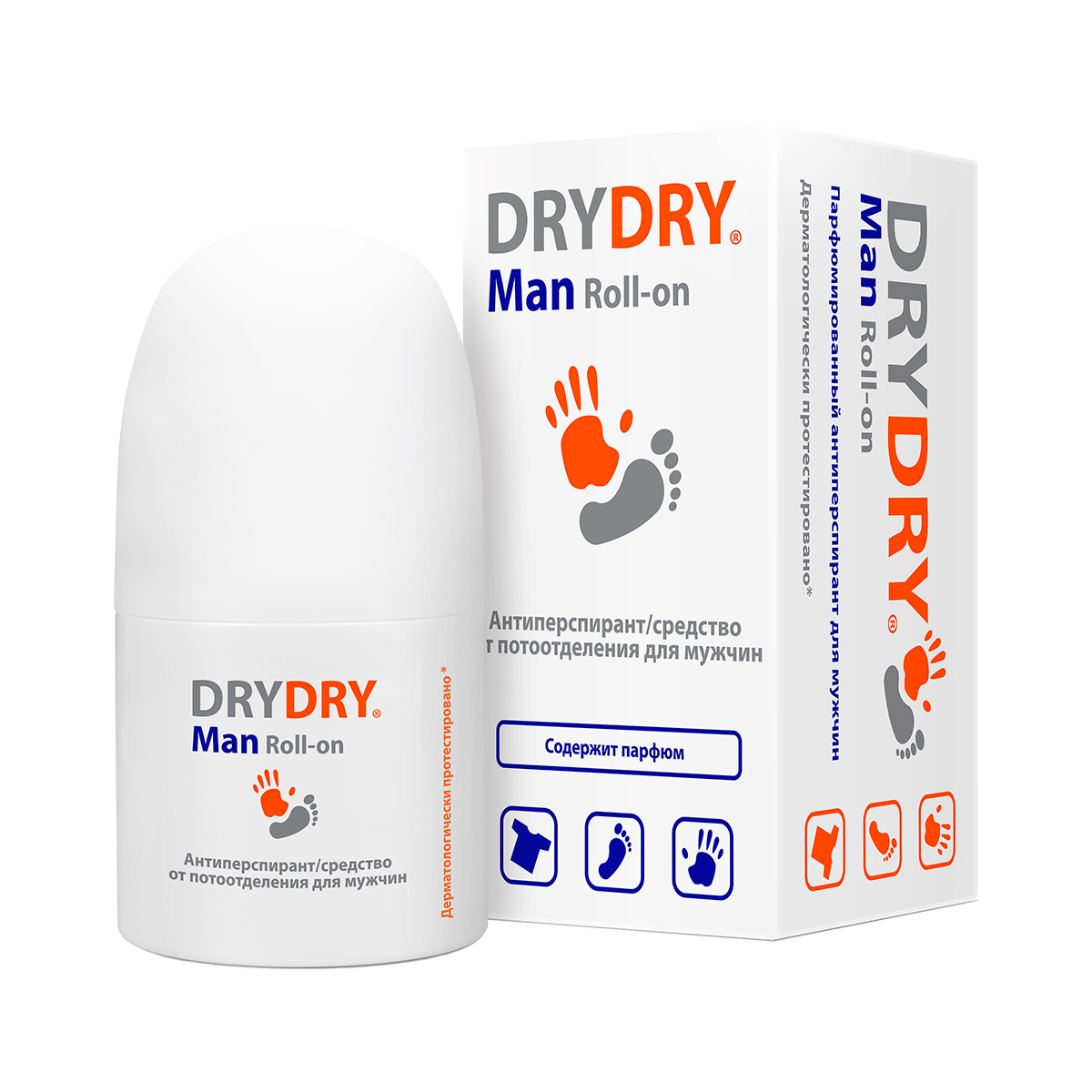 DryDry Man парфюмированный антиперспирант от потоотделения для мужчин 50 мл 1 шт