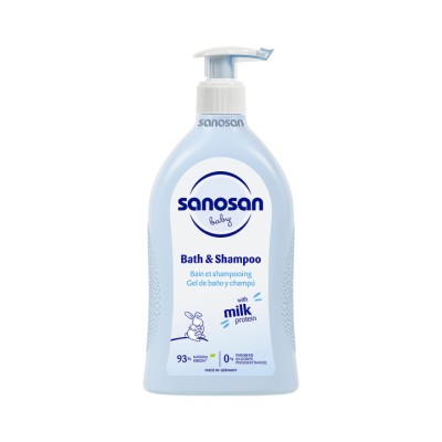Sanosan Baby Bath & Shampoo средство для купания и шампунь с молочным протеином 500 мл 1 шт