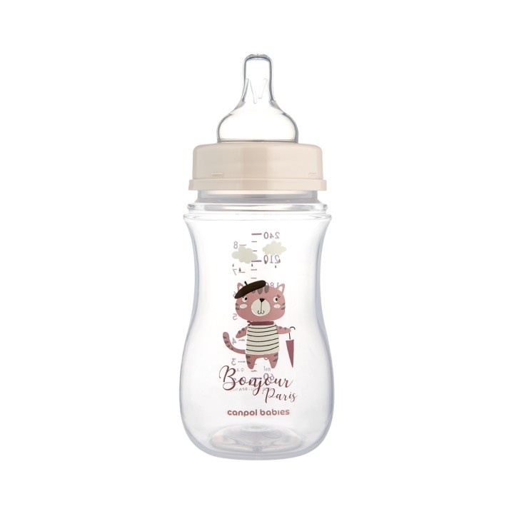 Canpol Babies Bonjour Paris бутылочка для кормления антиколиковая от 3 месяцев 240 мл розовая 1 шт