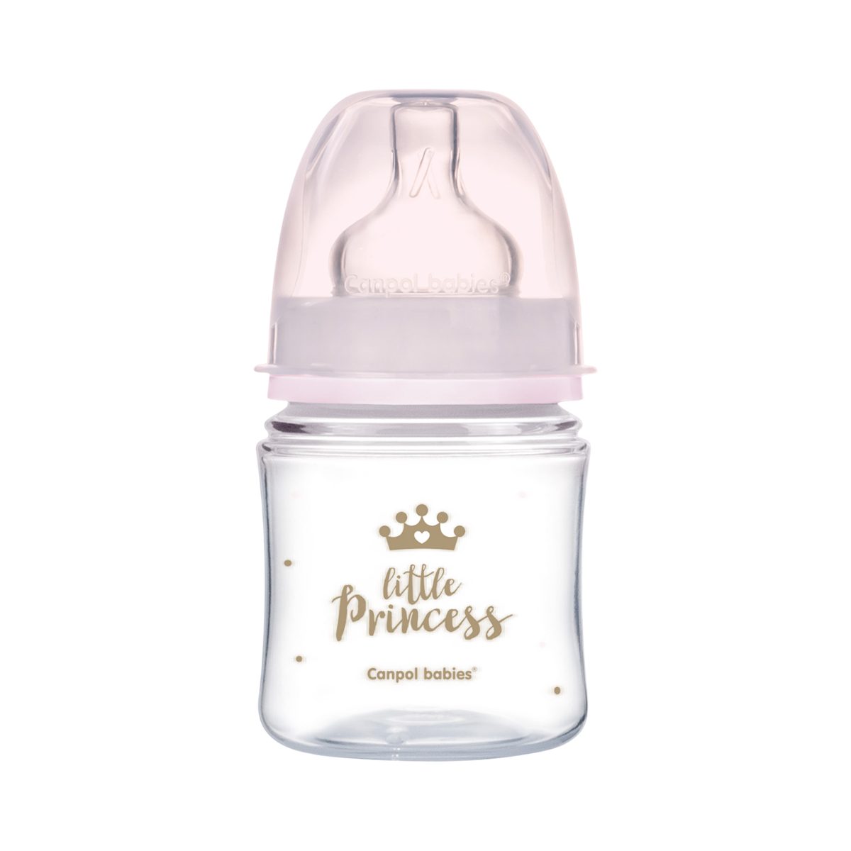 Canpol Babies Royal Baby бутылочка для кормления антиколиковая от 0 месяцев 120 мл розовая 1 шт