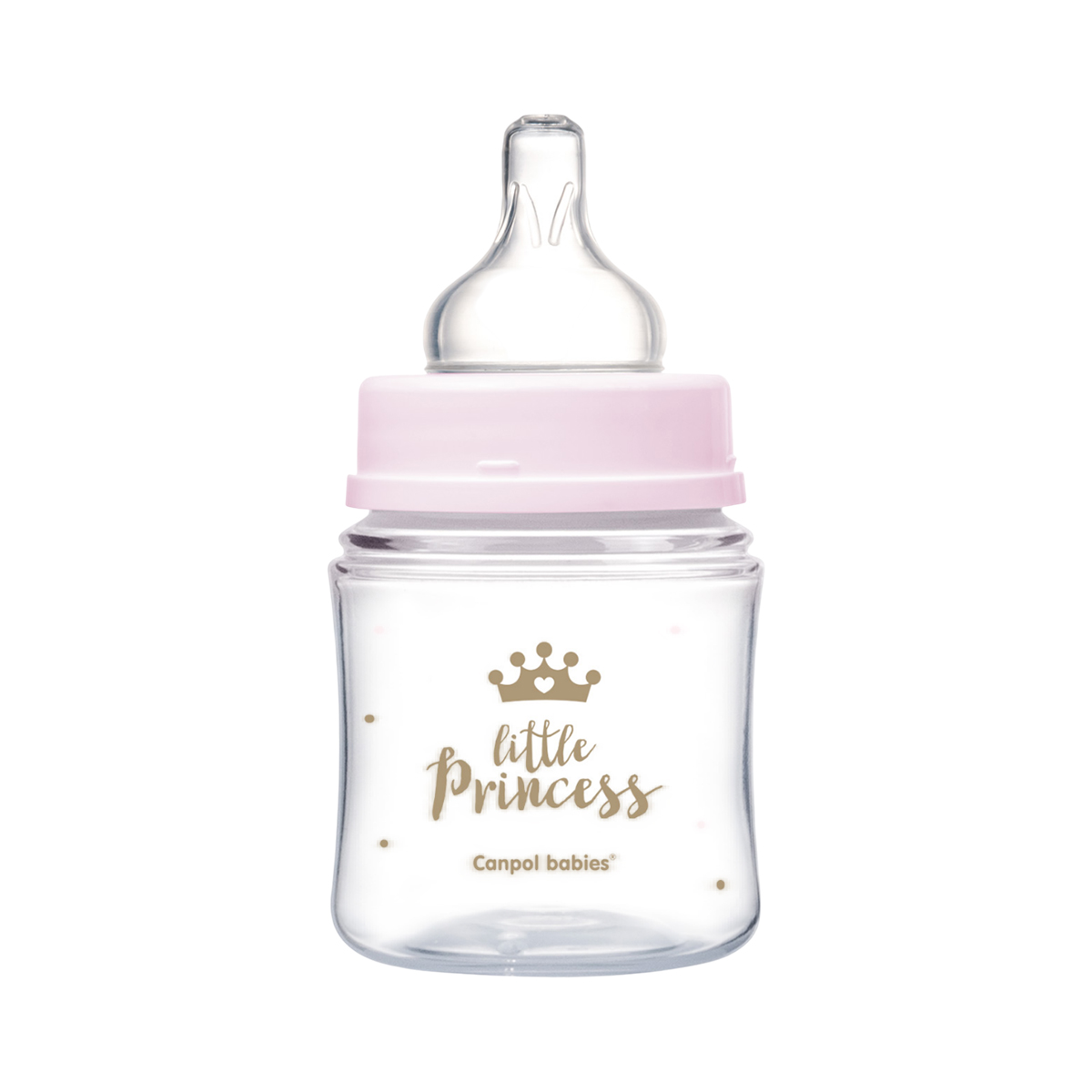 Canpol Babies Royal Baby бутылочка для кормления антиколиковая от 0 месяцев 120 мл розовая 1 шт