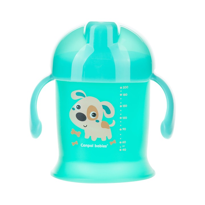 Canpol Babies Bunny & Company поильник-непроливайка c твердым пластиковым носиком от 9 месяцев 200 мл ассорти 1 шт