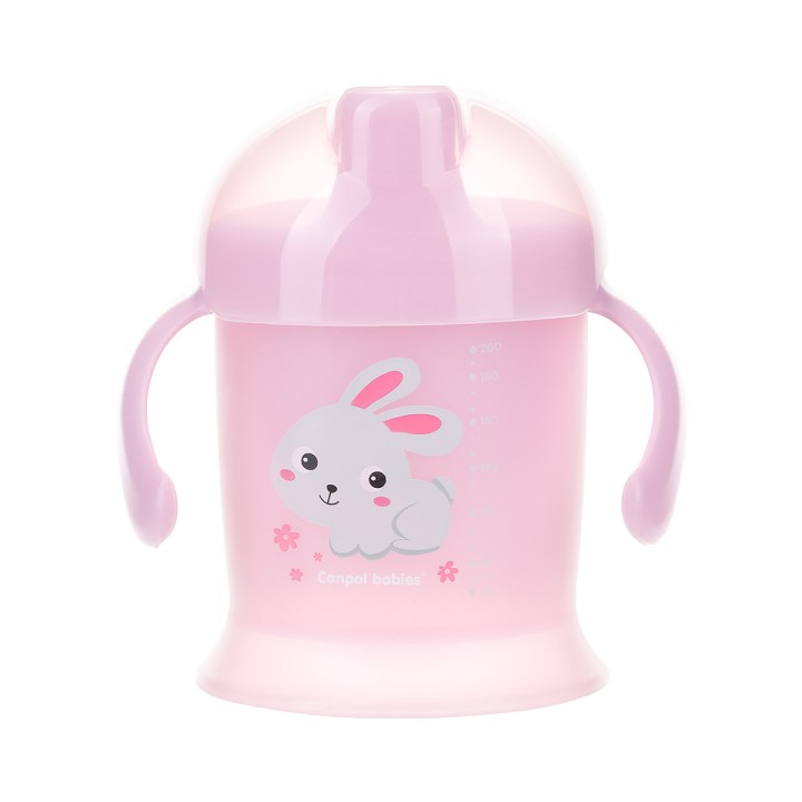Canpol Babies Bunny & Company поильник-непроливайка c твердым пластиковым носиком от 9 месяцев 200 мл ассорти 1 шт