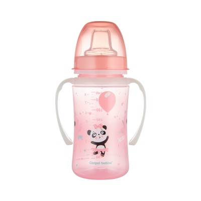Canpol Babies Exotic Animals поильник обучающий с силиконовым носиком от 6 месяцев 240 мл розовый 1 шт