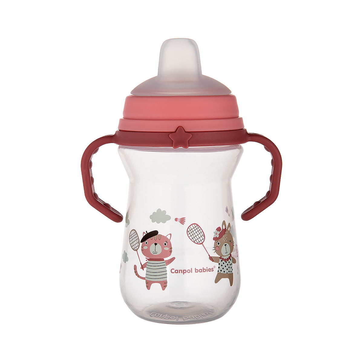 Canpol Babies Bonjour Paris поильник обучающий с силиконовым носиком от 6 месяцев 250 мл розовый 1 шт