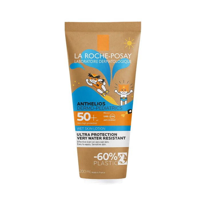 La Roche-Posay Anthelios Dermo-Pediatrics детский солнцезащитный гель с технологией нанесения на влажную кожу для лица и тела SPF 50+ 200 мл 1 шт