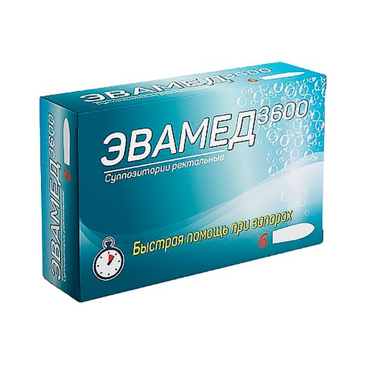 Эвамед 3600 суппозитории ректальные 6 шт