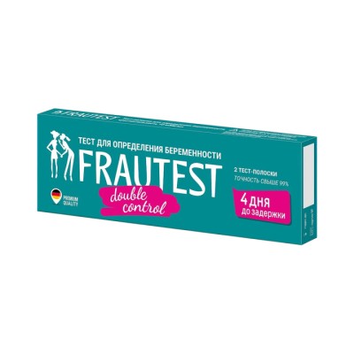 Frautest Double control тест для определения беременности 10 мМЕ/мл тест-полоска 2 шт