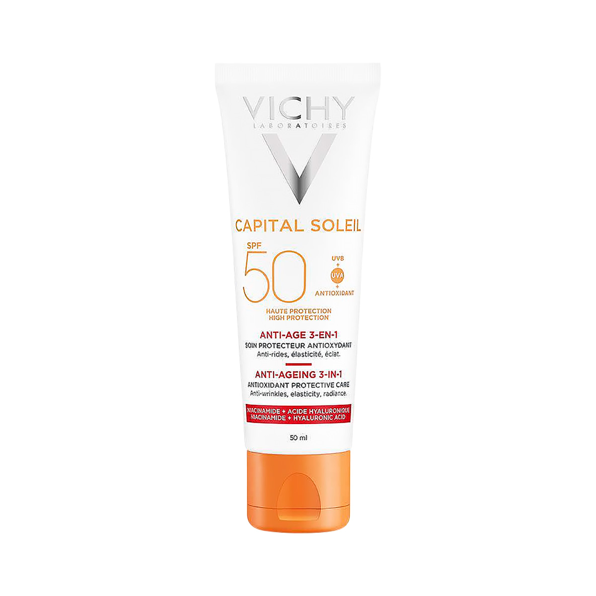 Vichy Capital Soleil антивозрастной солнцезащитный крем-уход 3 в 1 с антиоксидантами SPF 50 50 мл 1 шт
