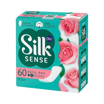 Ola Silk Sense Daily Deo Бархатная роза прокладки женские ежедневные ароматизированные 60 шт
