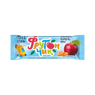 Фруктовый батончик со злаками Яблоко, курага, рис 20 г 1 шт Leo Kids