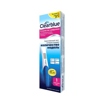 Clearblue тест для определения срока беременности цифровое устройство 1 шт