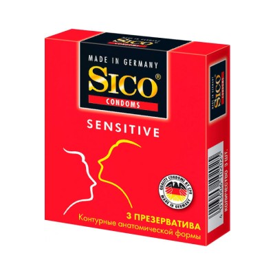 Sico Sensitive презервативы из натурального латекса контурные 3 шт
