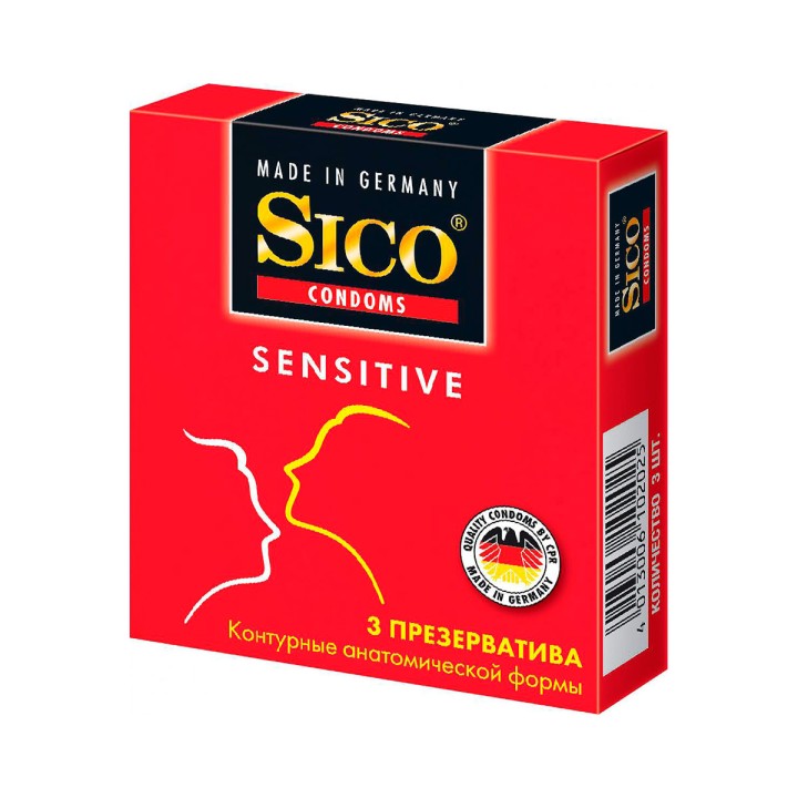 Sico Sensitive презервативы из натурального латекса контурные 3 шт