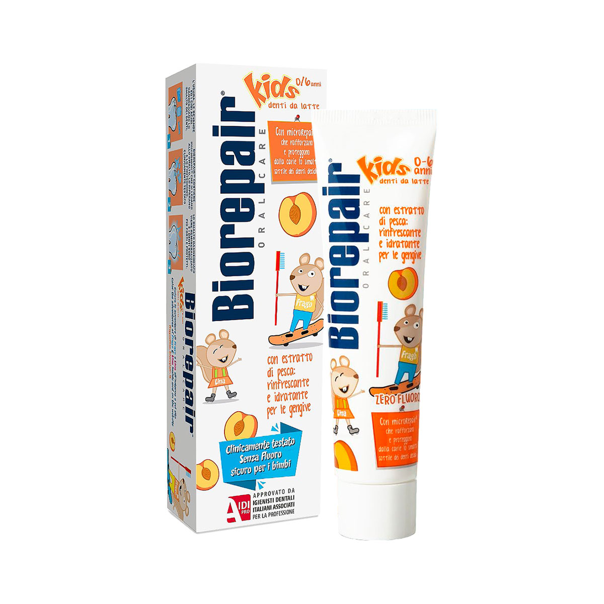 Biorepair Kids Pesca с экстрактом персика зубная паста детская 50 мл туба 1 шт