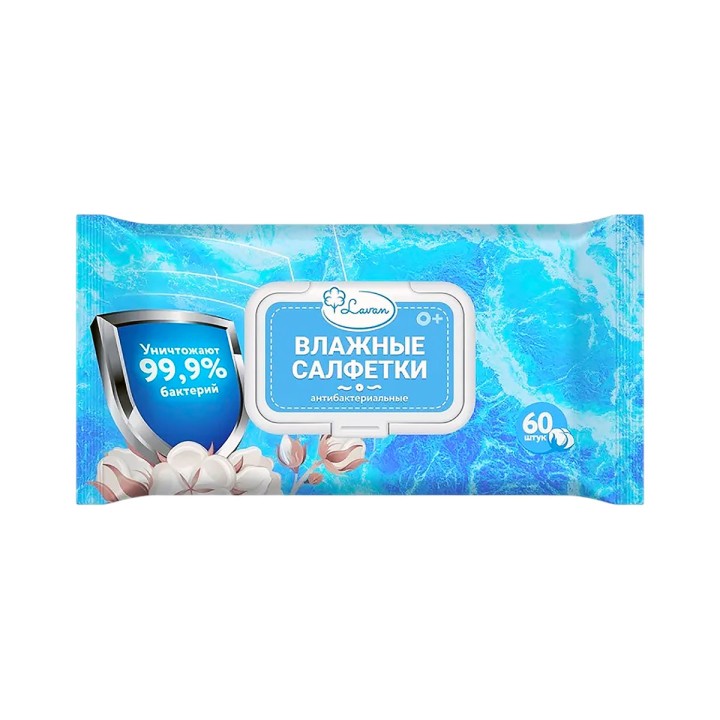 Lavan салфетки влажные детские антибактериальные 60 шт