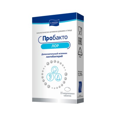 Пробакто ЛОР таблетки жевательные 15 шт Lamyra