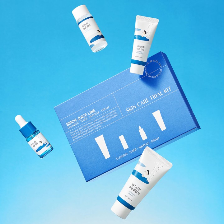 Round Lab Birch Juice Trial Kit увлажняющий набор для ухода за лицом пенка 30 мл 1 шт + тонер 20 мл 1 шт + сыворотка 10 мл 1 шт + крем 20 мл 1 шт