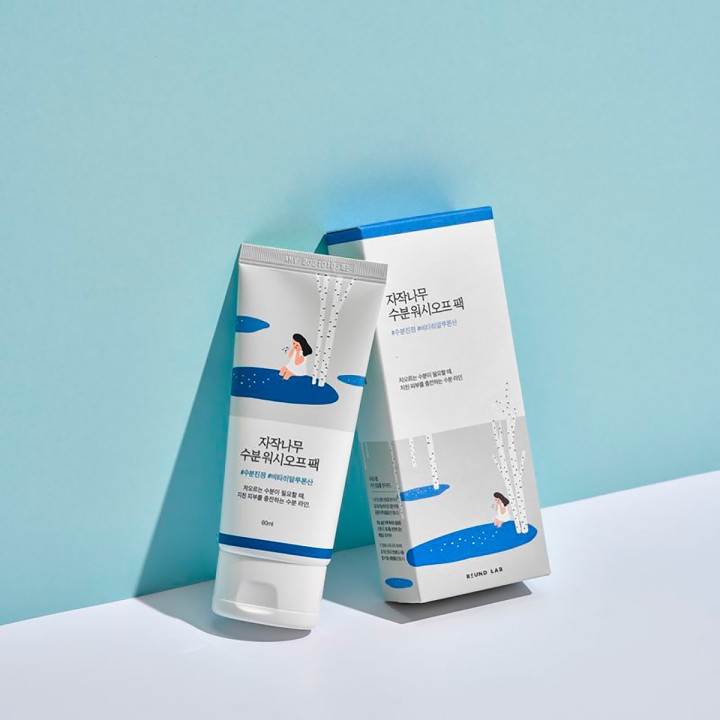 Round Lab Birch Juice Moisturizing Wash Off Pack увлажняющая смываемая маска для лица 80 мл 1 шт
