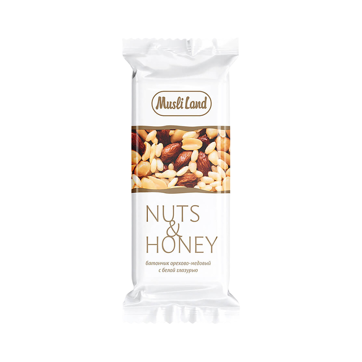 Nuts & Honey батончик медово-ореховый с белой глазурью 45 г 1 шт Musli Land
