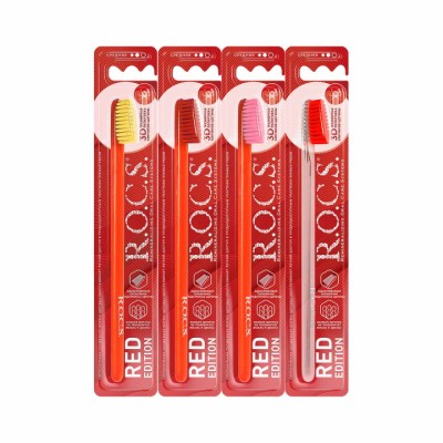 R.O.C.S. Red Edition Classic зубная щетка средней жесткости 1 шт