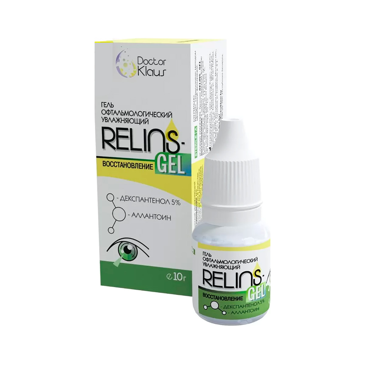 Relins-Gel Восстановление гель офтальмологический увлажняющий 10 г флакон 1 шт