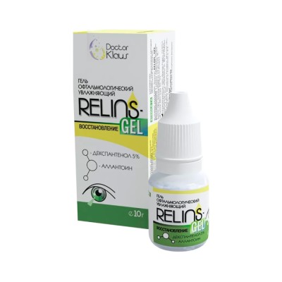 Relins-Gel Восстановление гель офтальмологический увлажняющий 10 г флакон 1 шт