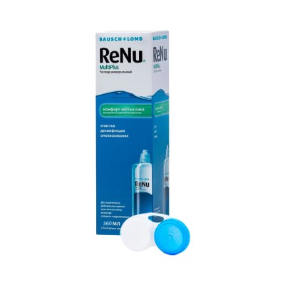ReNu MultiPlus раствор для линз 360 мл флакон с контейнером для линз 1 шт Bausch+Lomb
