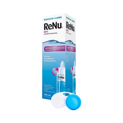ReNu MРS раствор для линз 360 мл флакон с контейнером для линз 1 шт Bausch+Lomb