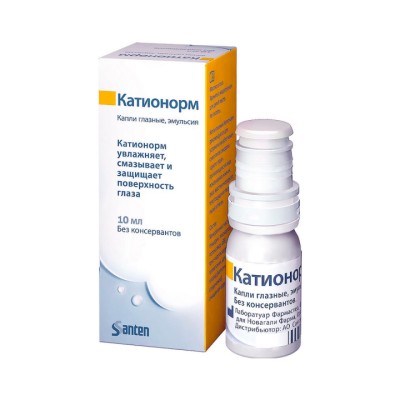 Катионорм капли глазные эмульсия 10 мл флакон 1 шт Santen