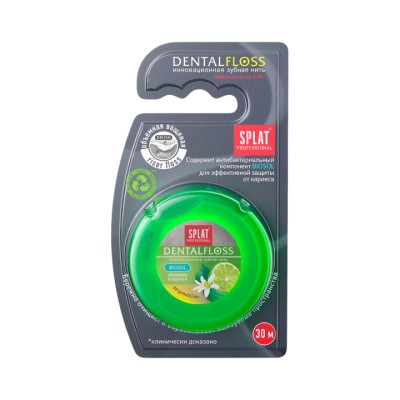 Splat Professional DentalFloss с экстрактом бергамота и лайма зубная нить 30 м 1 шт