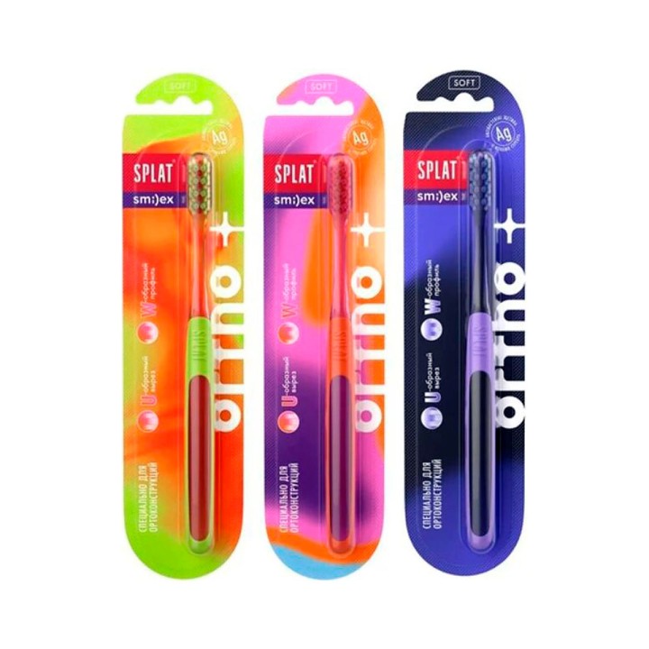 Splat Smilex Ortho+ зубная щетка ортодонтическая мягкая 1 шт