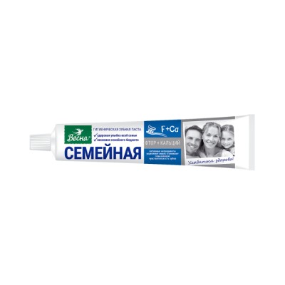 Семейная Фтор + кальций зубная паста 90 г туба 1 шт Весна