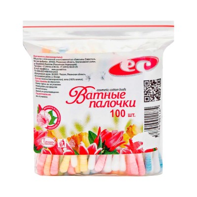 Палочки ватные косметические ассорти 100 шт Емельянъ Савостинъ