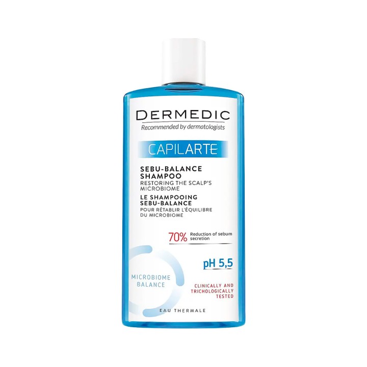 Dermedic Capilarte Sebu-Balance шампунь восстанавливающий микробиом кожи головы 300 мл 1 шт