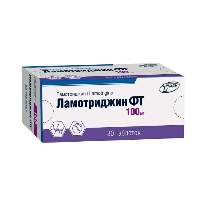Ламотриджин ФТ 100 мг таблетки 30 шт