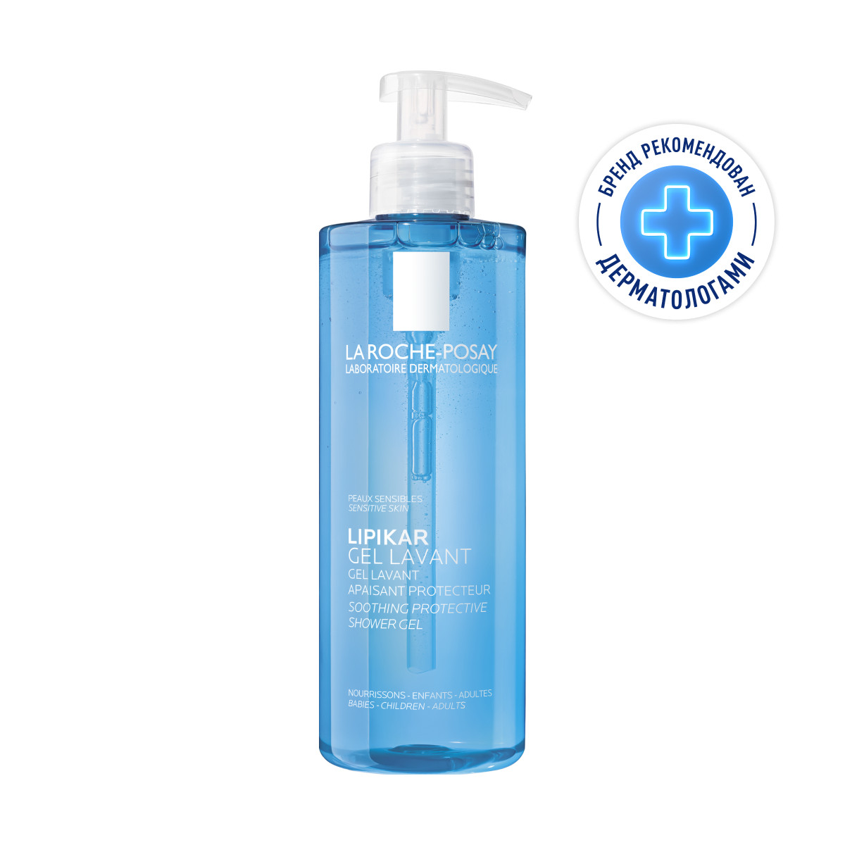 La Roche-Posay Lipikar Gel Lavant успокаивающий гель для душа с защитными свойствами для чувствительной кожи младенцев, детей и взрослых 400 мл 1 шт