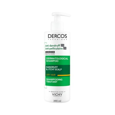 Vichy Dercos Technique интенсивный шампунь-уход против перхоти для сухих волос 390 мл 1 шт