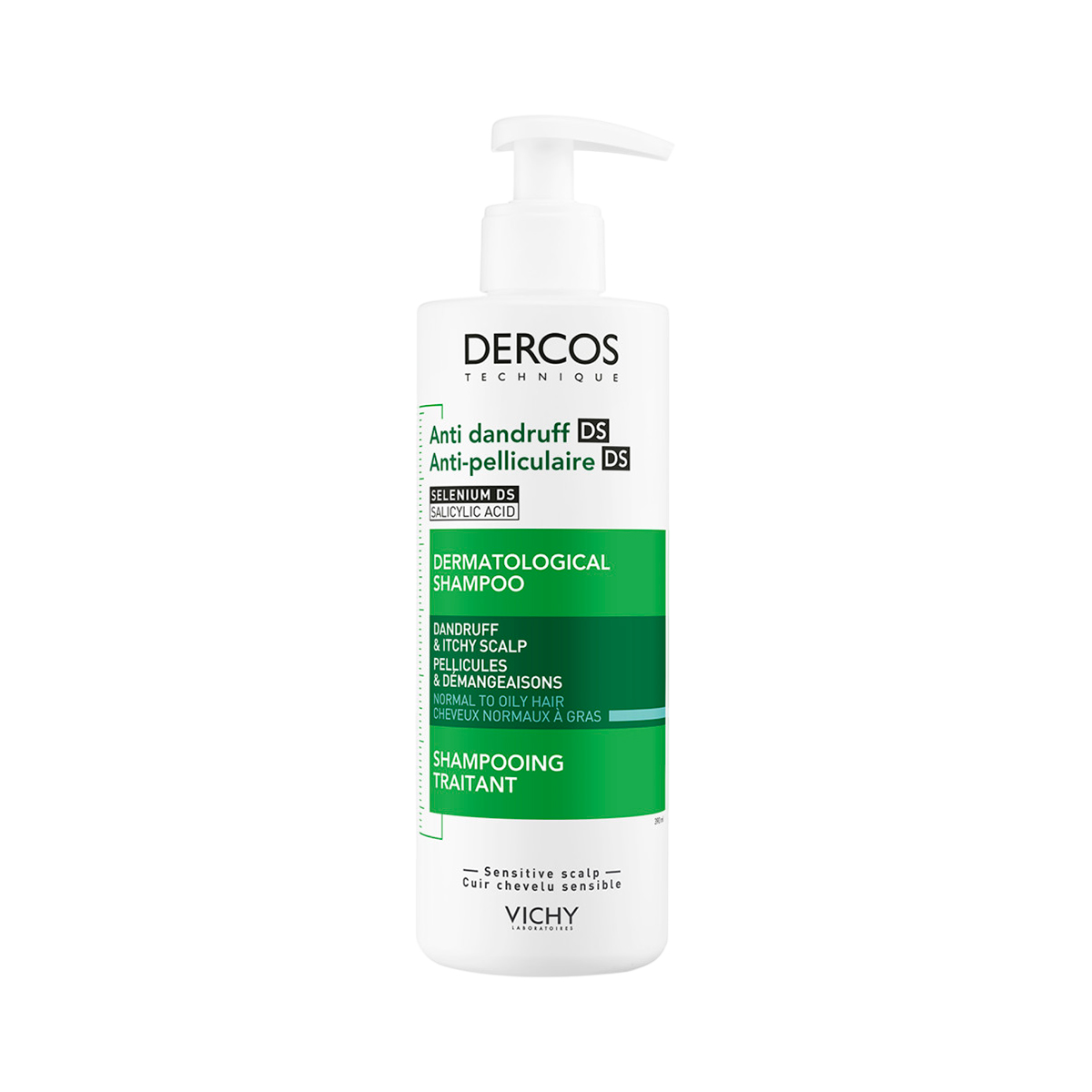 Vichy Dercos Technique интенсивный шампунь-уход против перхоти для нормальных и жирных волос 390 мл 1 шт